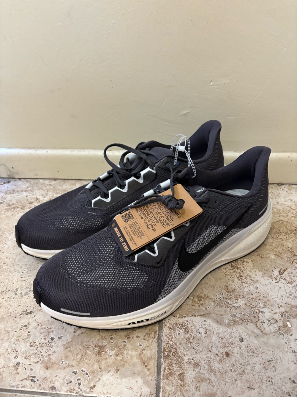 Nike Air Zoom Pegasus 41 Medium Gray Black FD2722-215 Men’s Size 17 Brand New